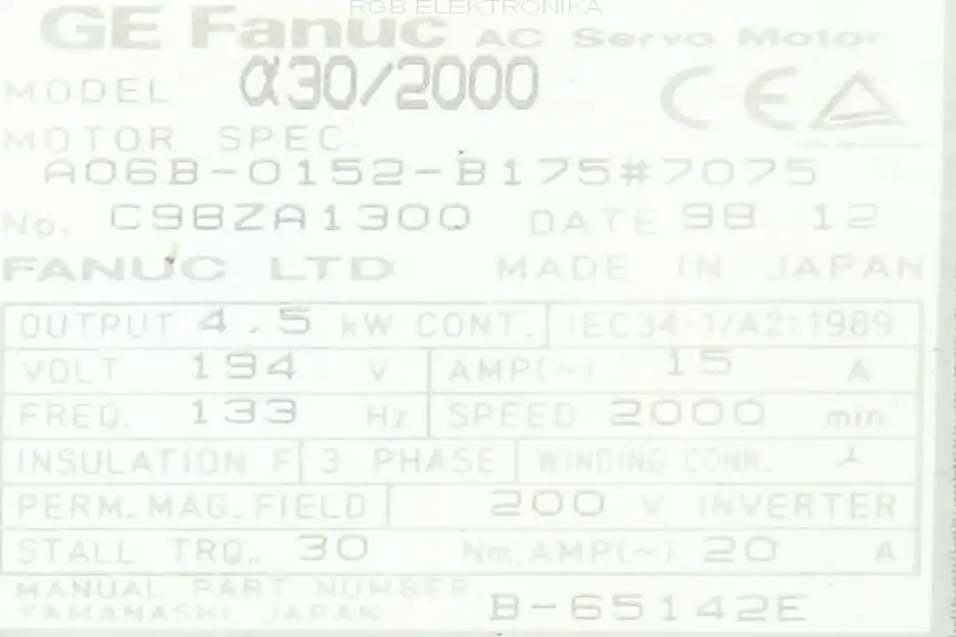 a06b-0152-b175-707 FANUC oprava