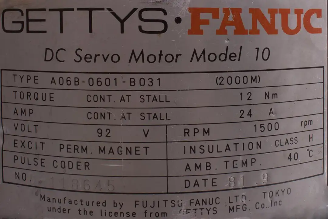 A06B-0601-B031 FANUC