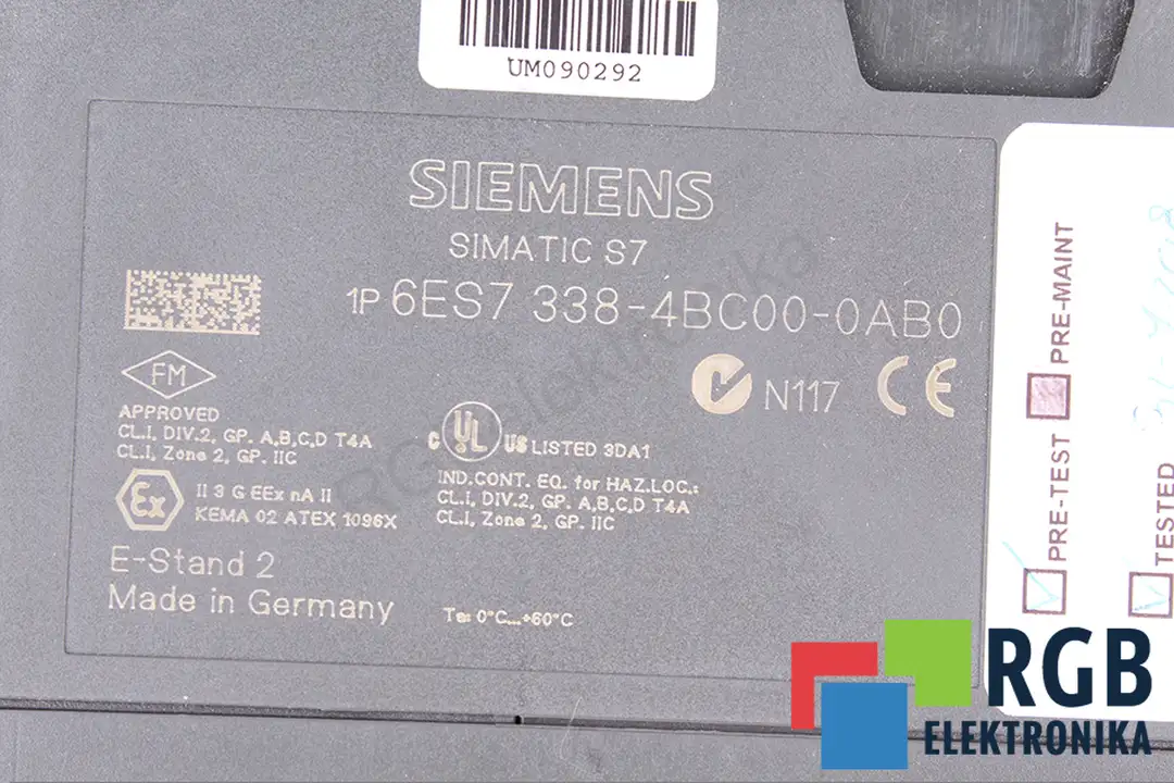 6ES7338-4BC00-0AB0 SIEMENS