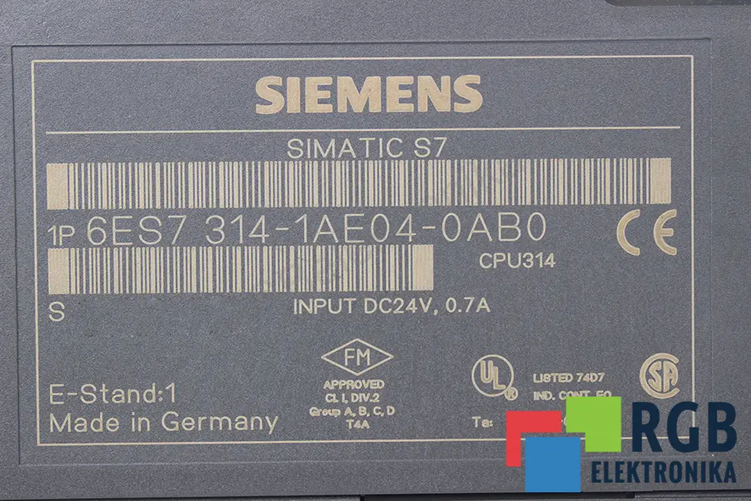 6ES7314-1AE04-0AB0 SIEMENS