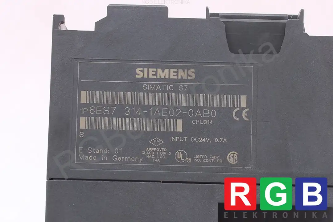 6ES7314-1AE02-0AB0 S7-300 SIMATIC S7 CPU314 MODULE SIEMENS