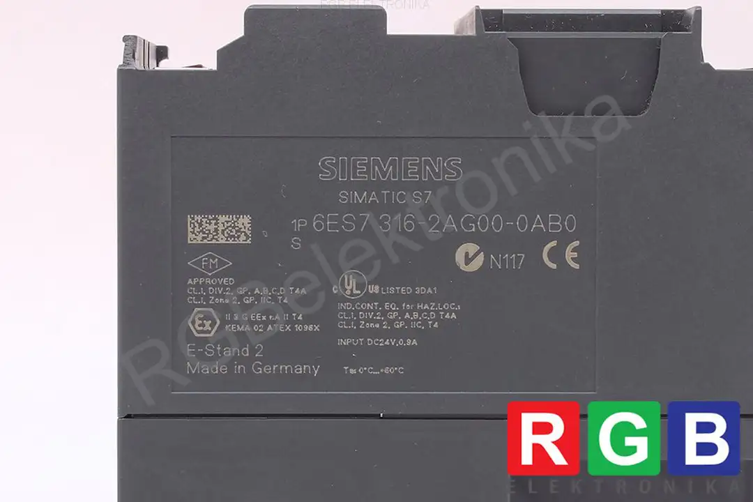 6ES7316-2AG00-0AB0 CPU316-2 DP SIMATIC S7 SIEMENS