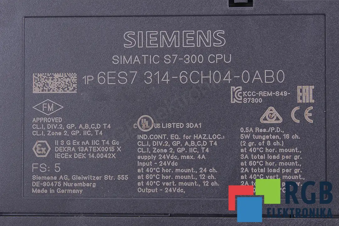 6ES7314-6CH04-0AB0 SIEMENS