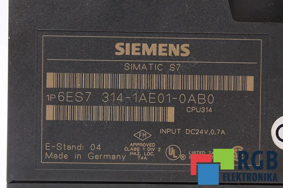 6ES7314-1AE01-0AB0 SIEMENS