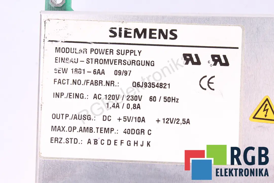 6ew1881-6aa SIEMENS oprava