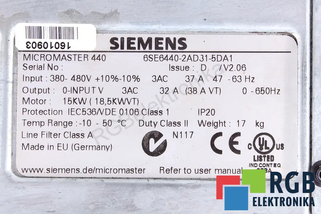 servis 6se6440-2ad31-5da1 SIEMENS