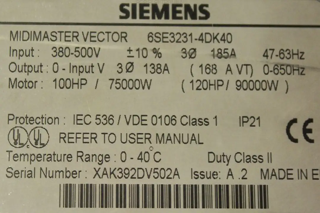 6SE3231-4DK40 SIEMENS