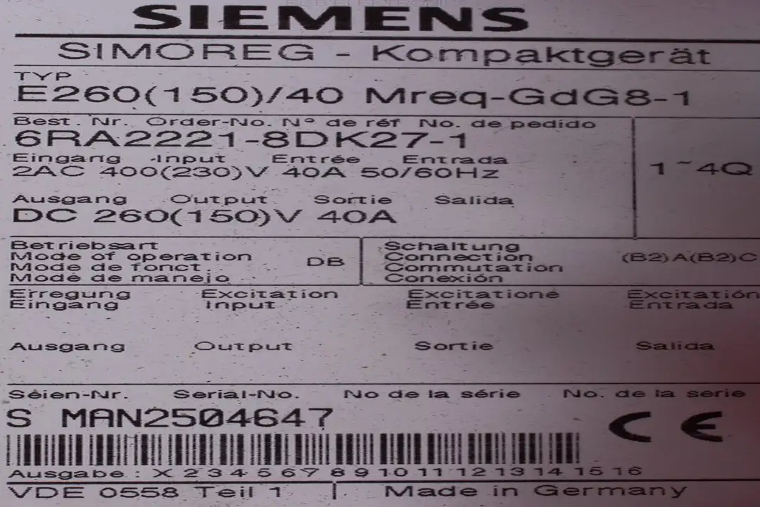 6RA2221-8DK27-1 SIEMENS