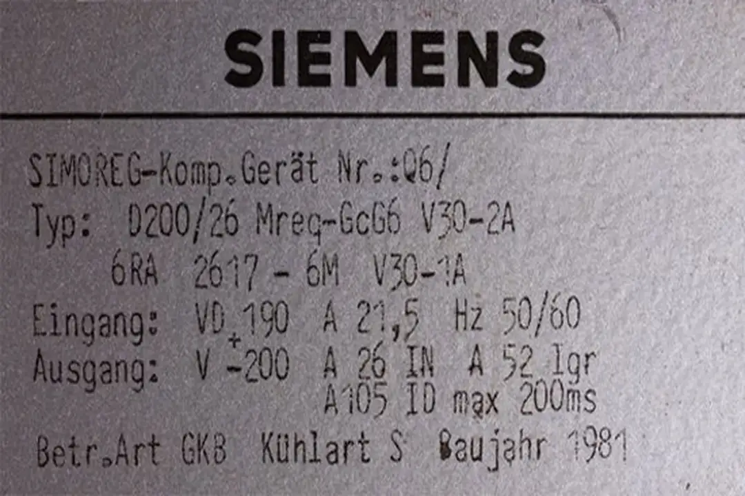 6RA 2617-6M SIEMENS