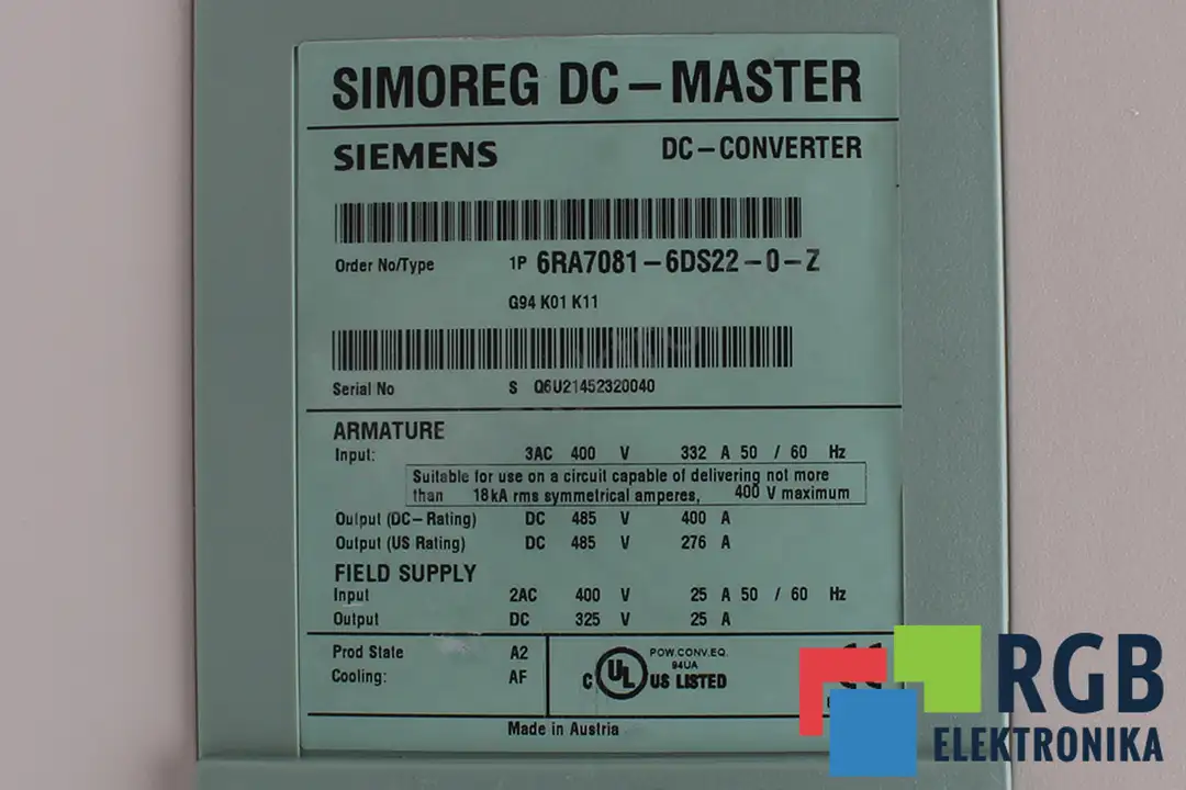 servis 6ra7081-6ds22-0-z SIEMENS