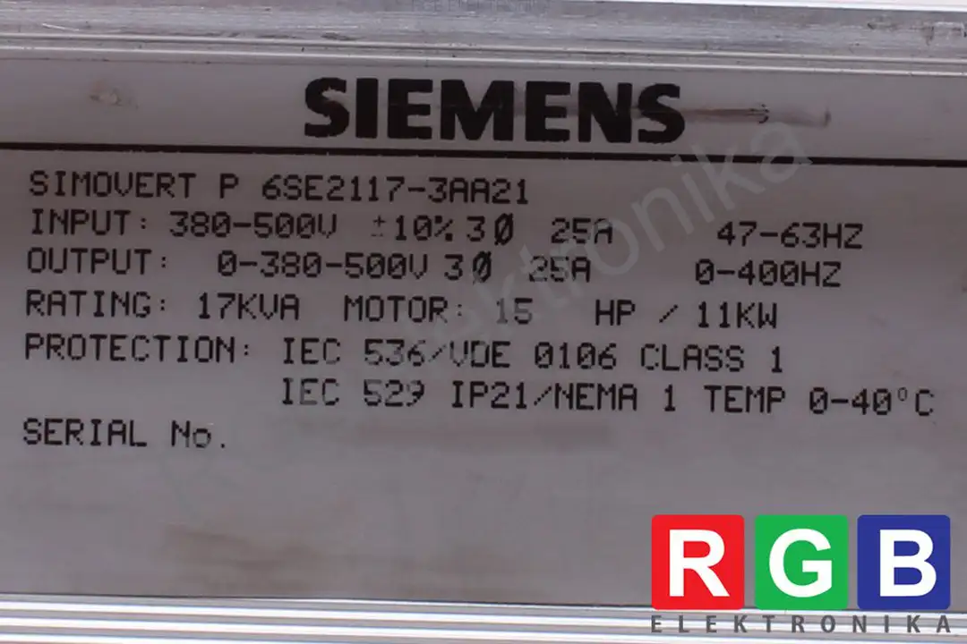 6SE2117-3AA21 SIEMENS