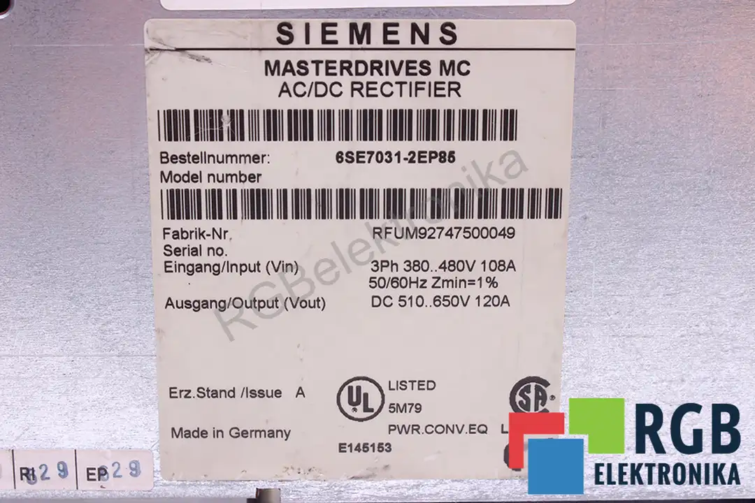 6SE7031-2EP85 SIEMENS