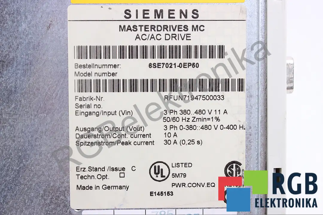 6SE7021-0EP50 SIEMENS