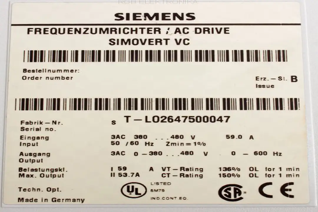 6SE7026-0ED61 SIEMENS