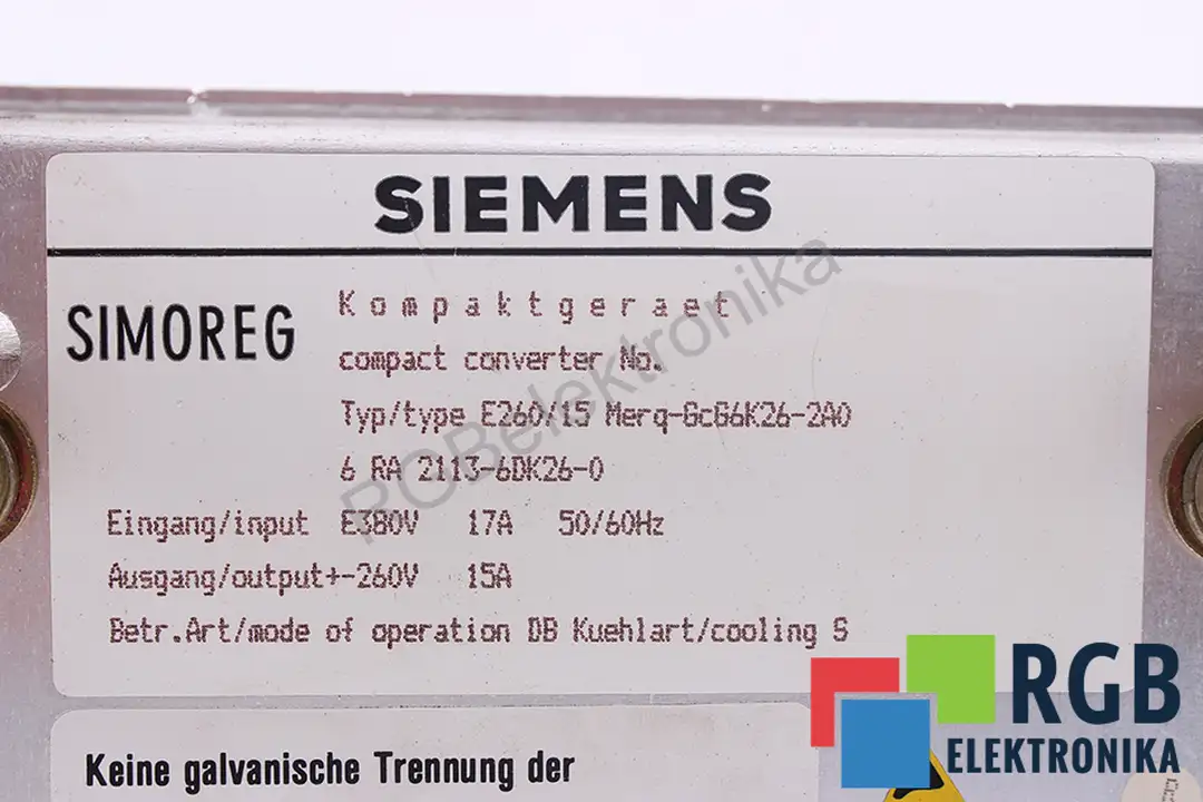 6RA2113-6DK26-0 SIEMENS