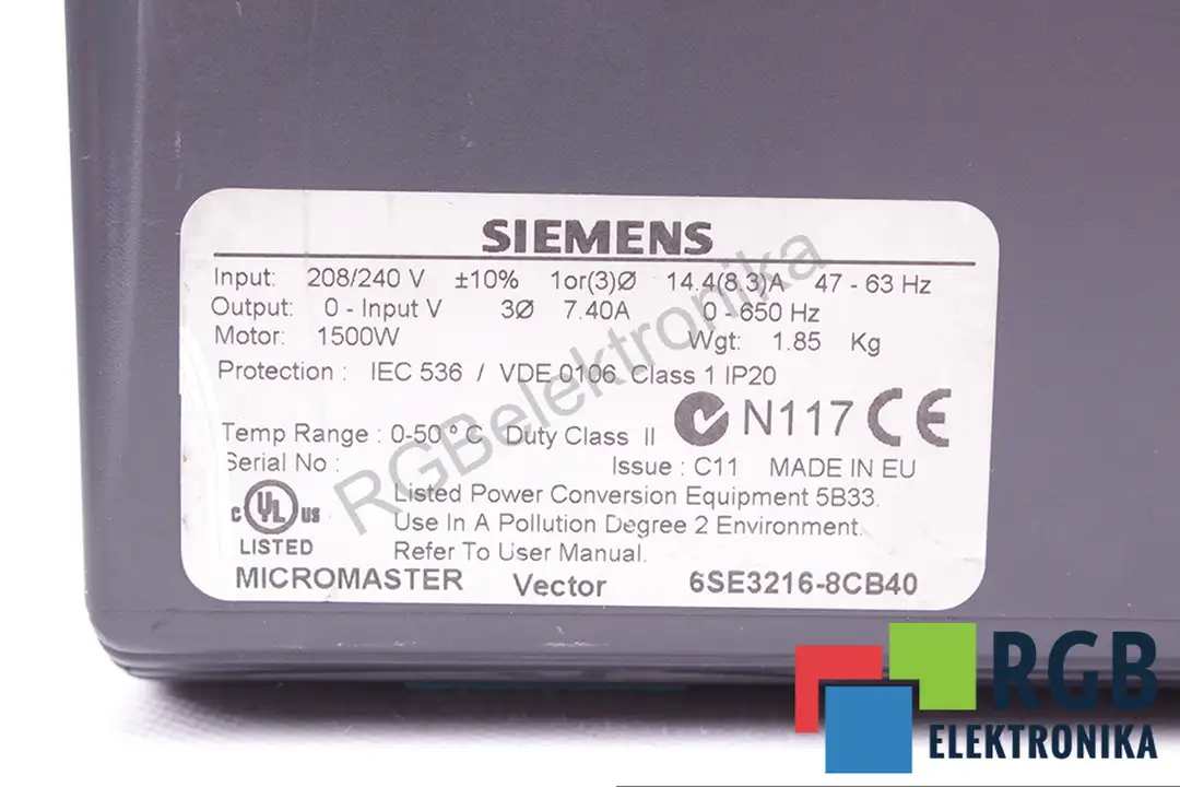 6SE3216-8CB40 SIEMENS