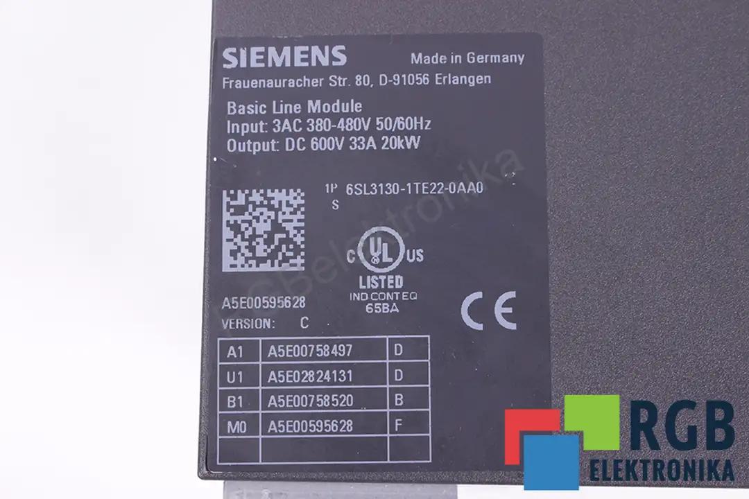 6SL3130-1TE22-0AA0 SIEMENS