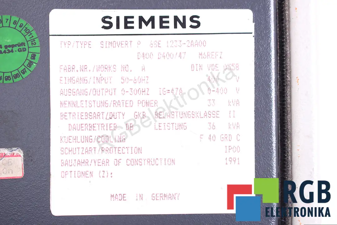 6SE1233-2AA00 SIEMENS