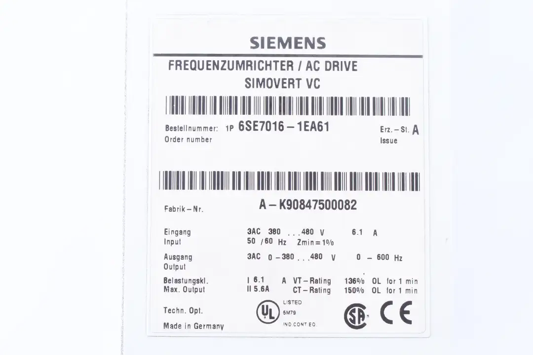 servis 6se7016-1ea61 SIEMENS