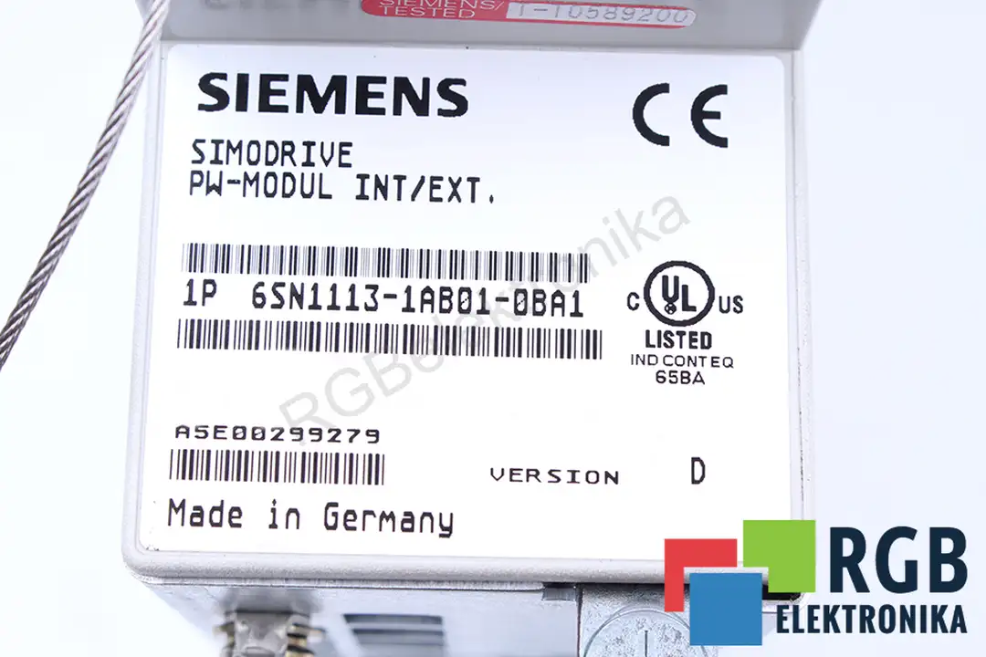 6SN1113-1AB01-0BA1 VER. D SIEMENS