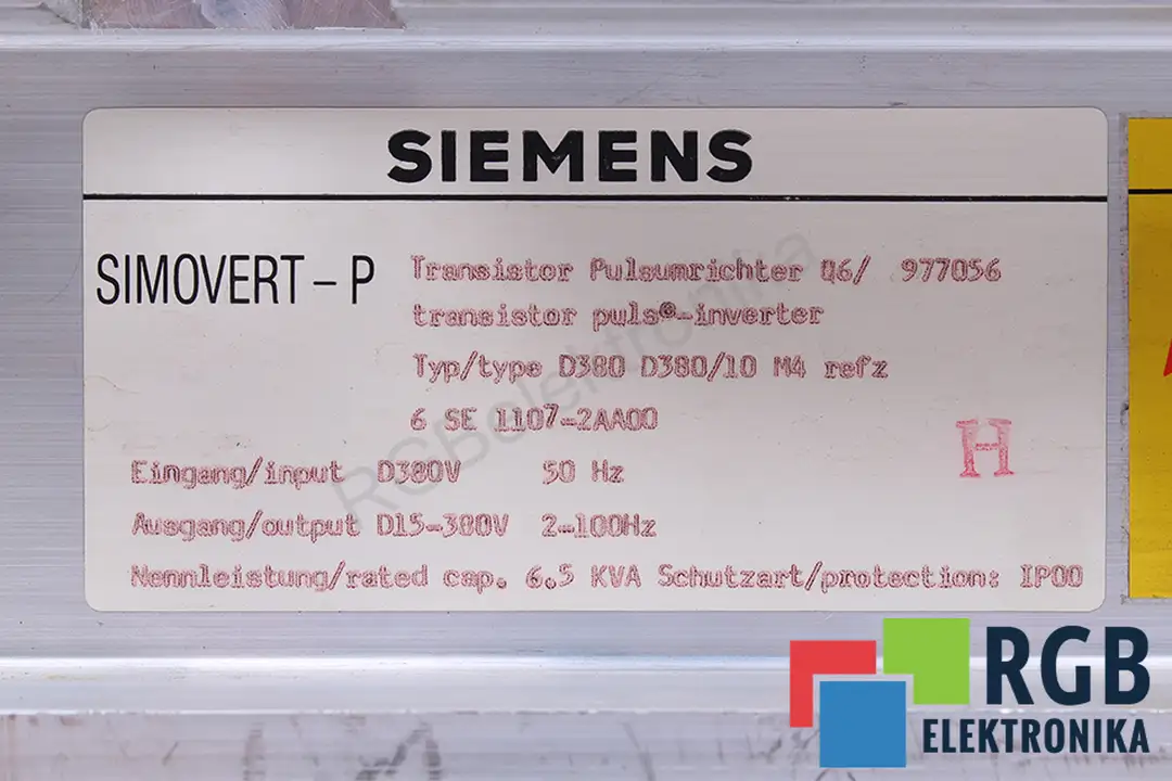 6se1107-2aa00 SIEMENS oprava