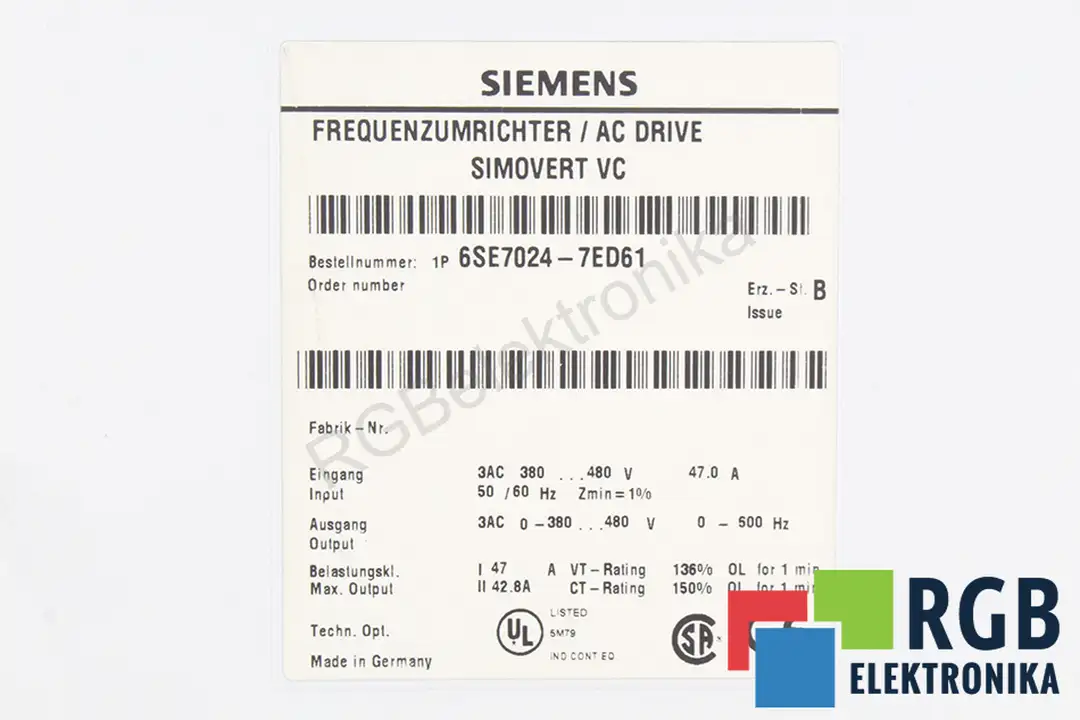 servis 6se7024-7ed61 SIEMENS