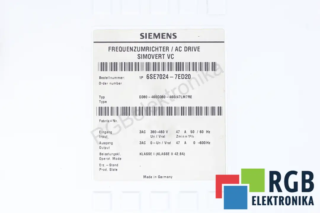 6SE7024-7ED20 SIEMENS