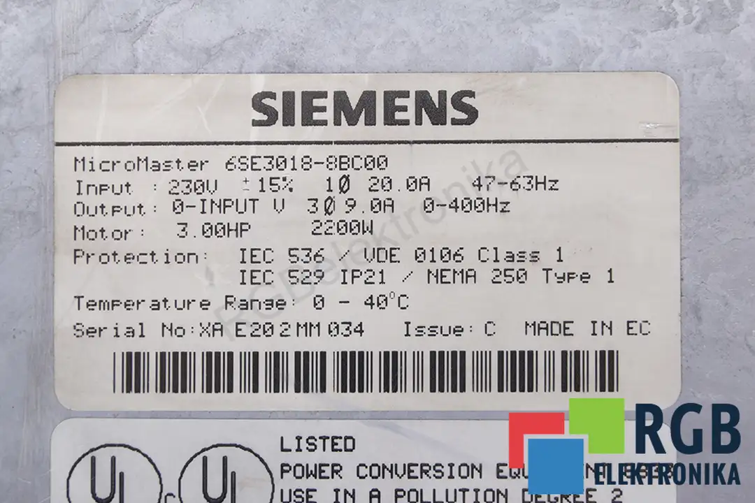 6SE3018-8BC00 SIEMENS