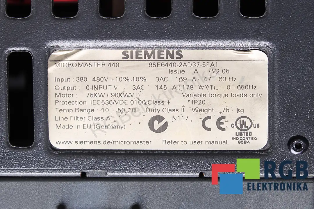 servis 6se6440-2ad37-5fa1 SIEMENS