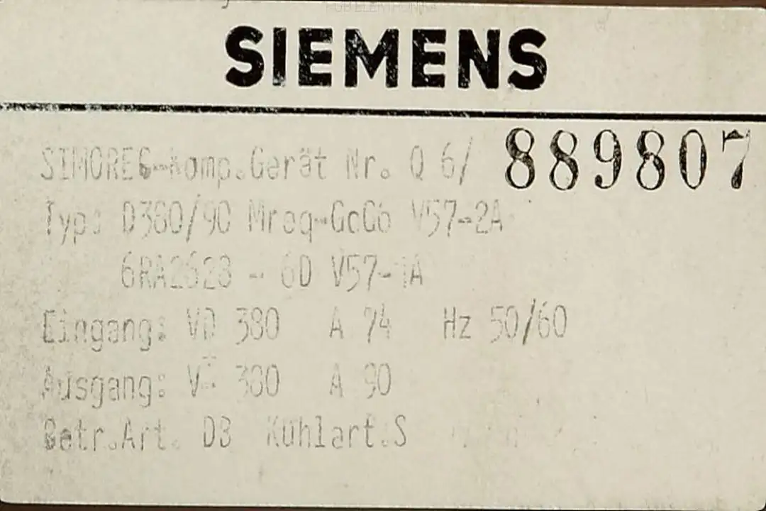 servis 6ra-2628-6d SIEMENS