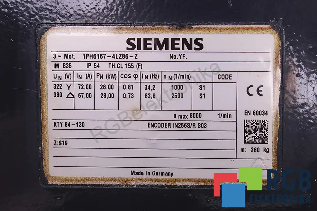 1PH6167-4LZ86-Z SIEMENS