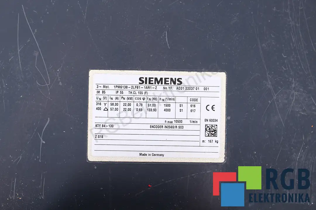 1PM6138-2LF81-1AR1-Z SIEMENS