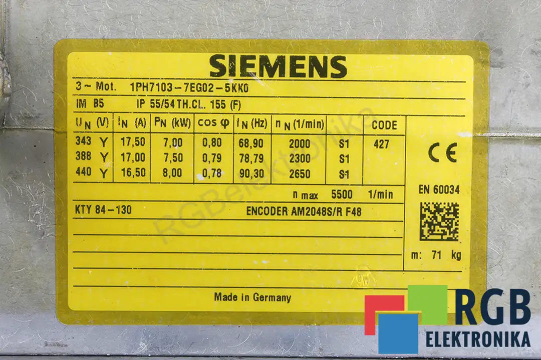 1PH7103-7EG02-5KK0 SIEMENS