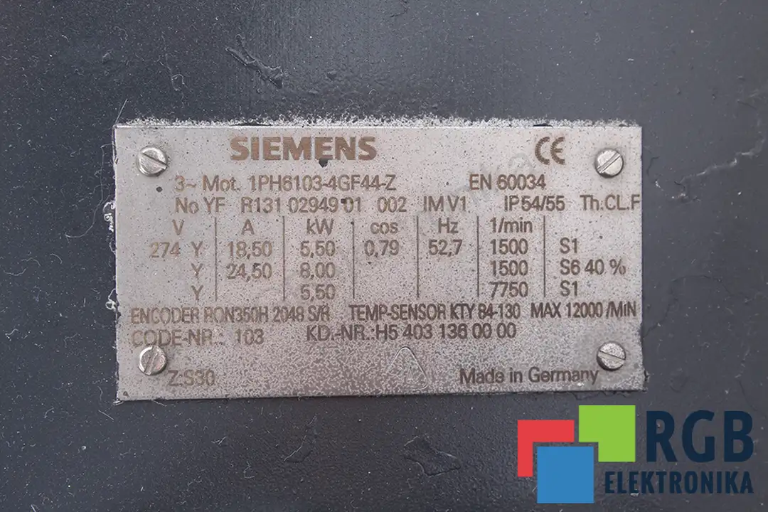 servis 1ph6103-4gf44-z-z-g30 SIEMENS