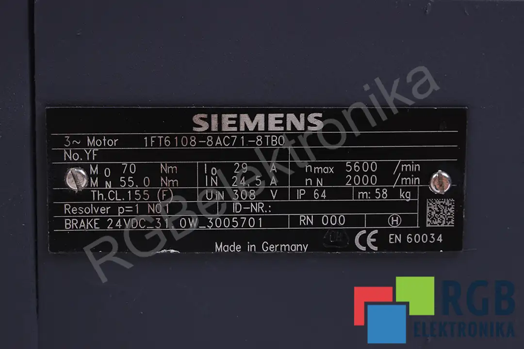 1ft6108-8ac71-8tb0 SIEMENS oprava