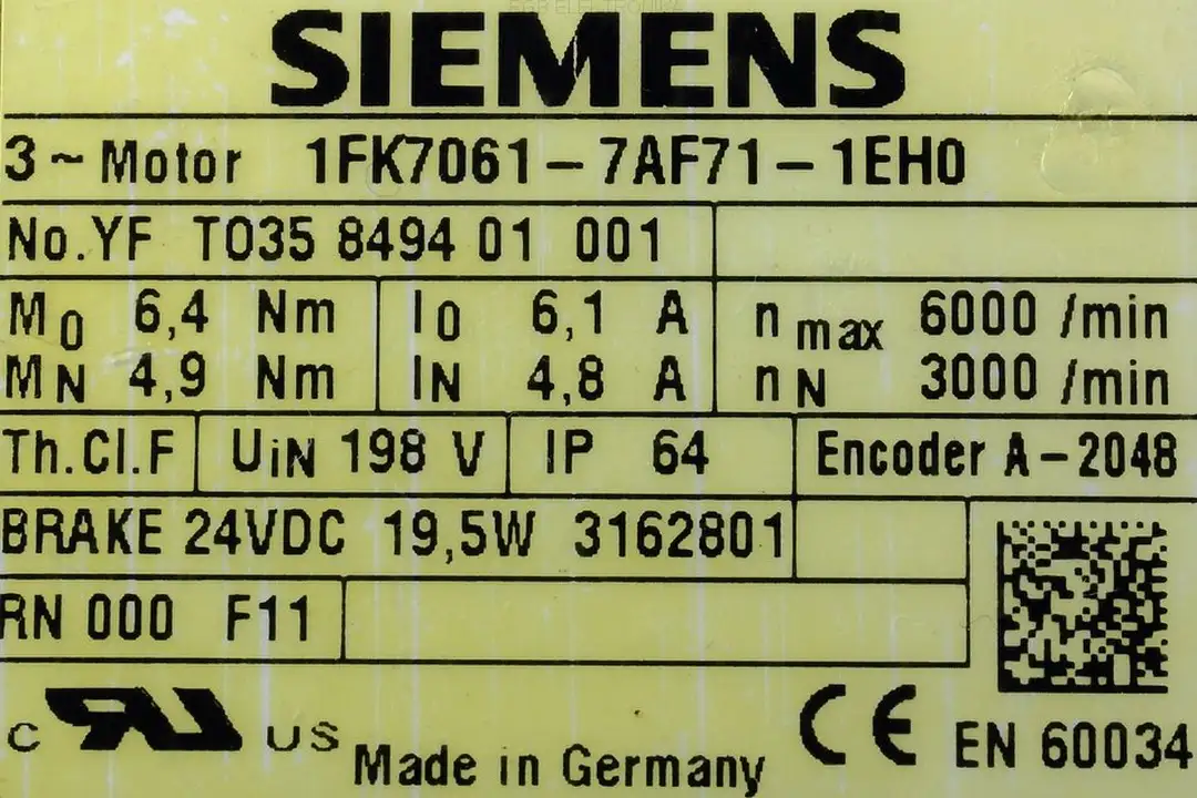 1FK7061-7AF71-1EH0 SIEMENS