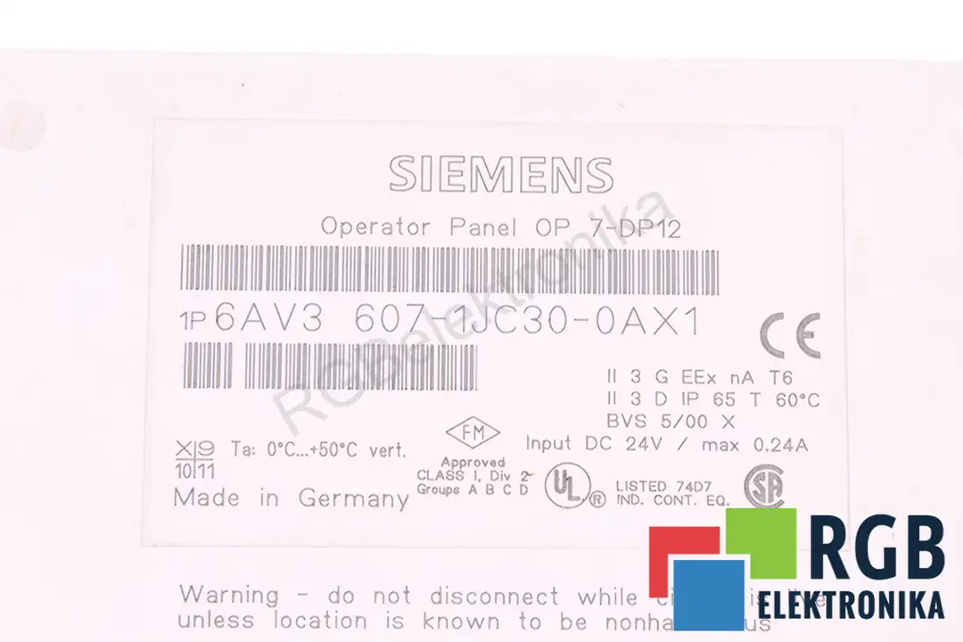 6av3607-1jc30-0ax1 SIEMENS oprava