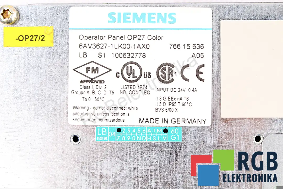 6av3627-1lk00-1ax0 SIEMENS oprava