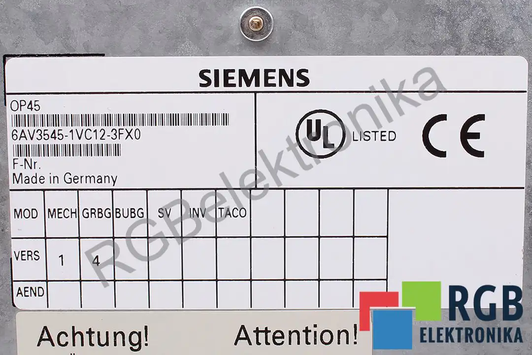 6av3545-1vc12-3fx0 SIEMENS oprava