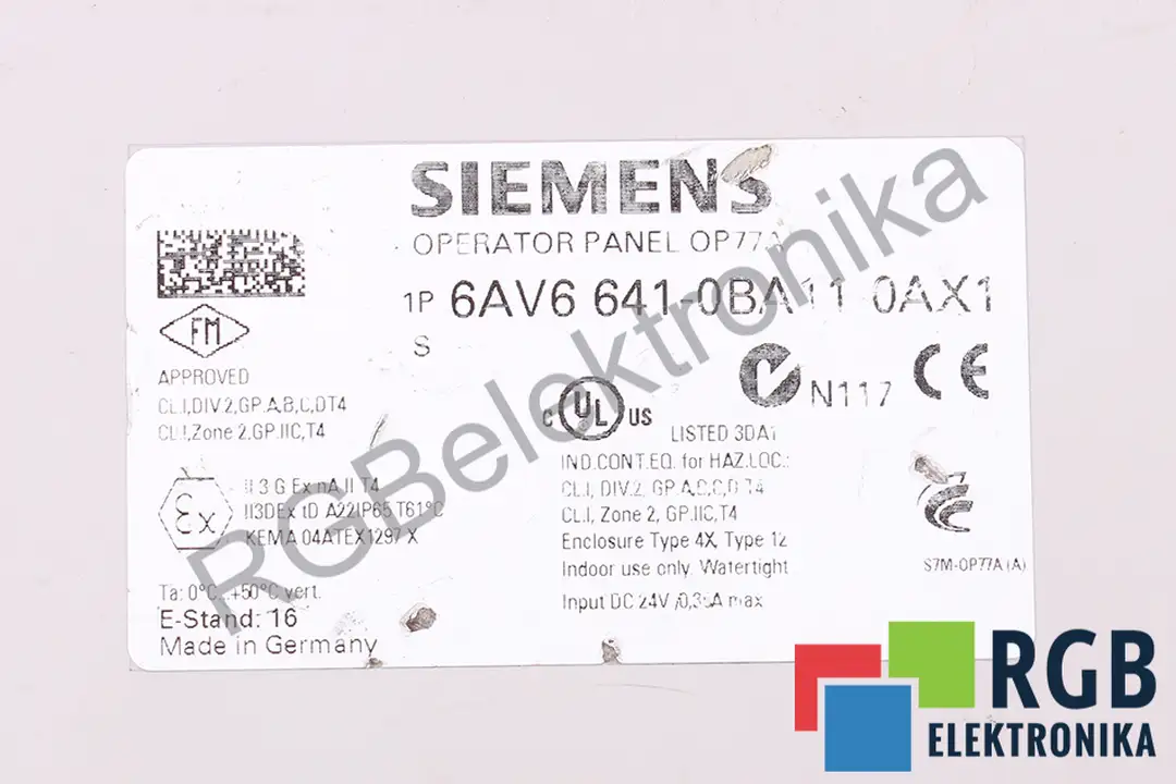 6AV6641-0BA11-0AX1 SIEMENS