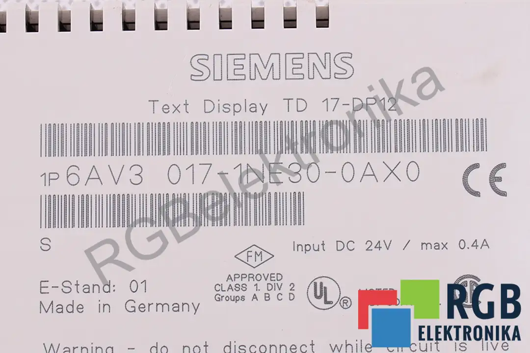 6AV3017-1NE30-0AX0 SIEMENS