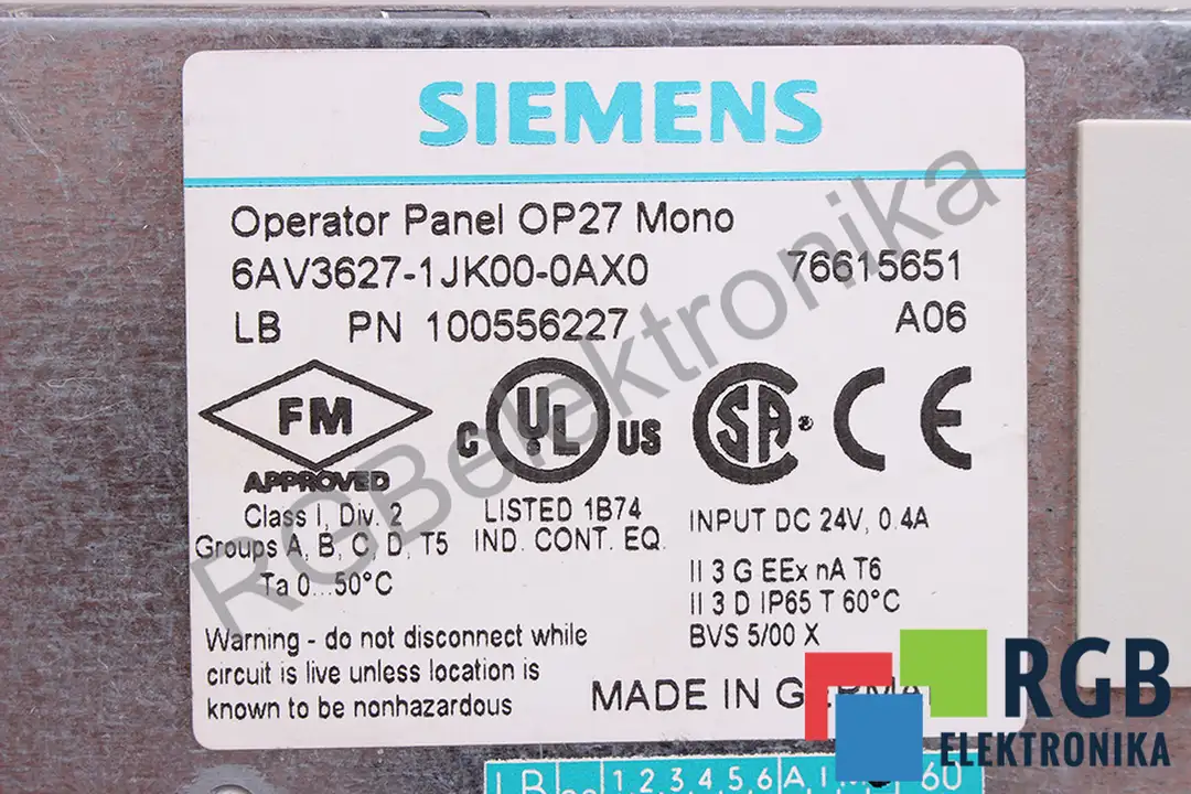 6AV3627-1JK00-0AX0 SIEMENS