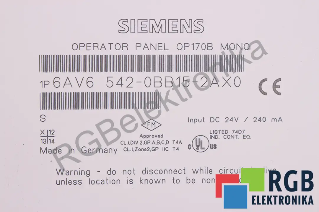 6av6542-0bb15-2ax0 SIEMENS oprava