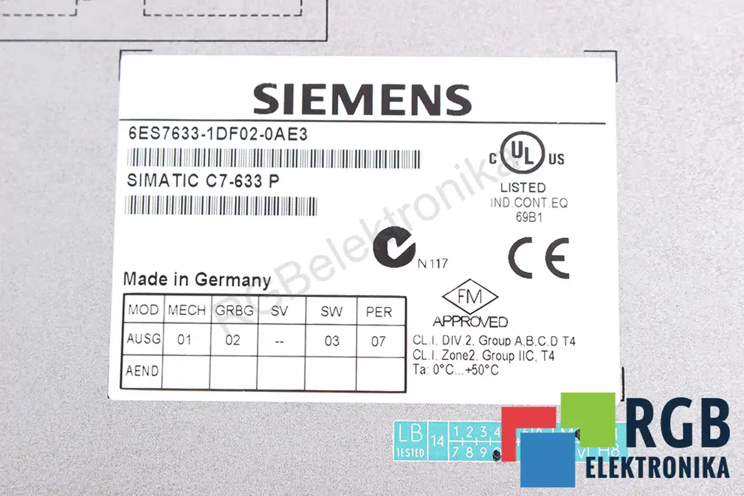 6ES7633-1DF02-0AE3 SIEMENS