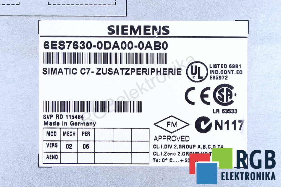 6ES7630-0DA00-0AB0 SIEMENS