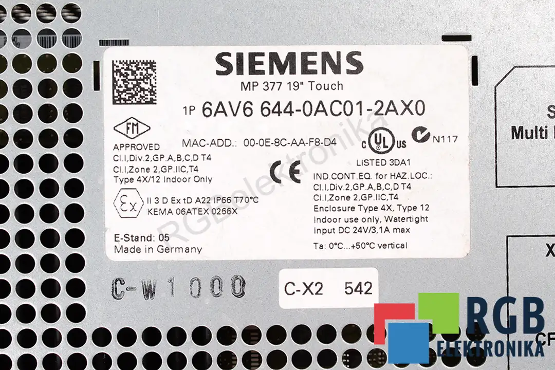 6av6644-0ac01-2ax0 SIEMENS oprava