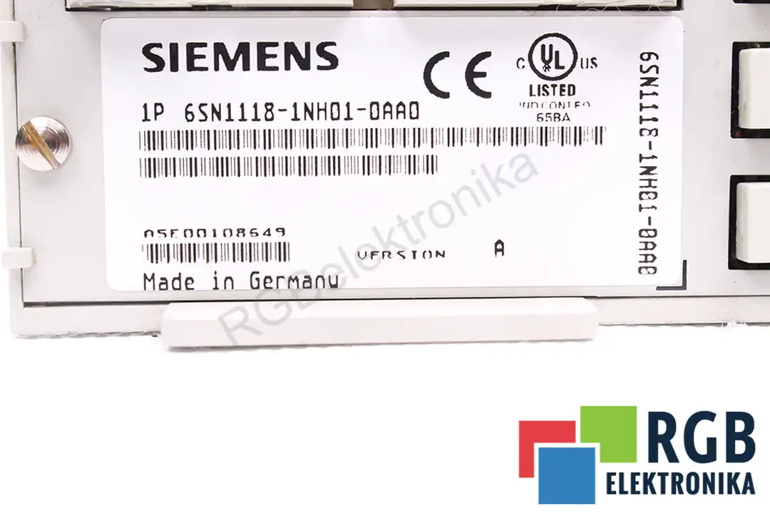 6SN1118-1NH01-0AA0 VER. A SIEMENS