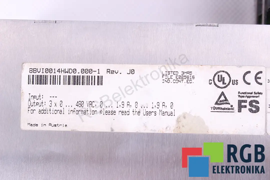 8BVI0014HWD0.000-1 B&R AUTOMATION
