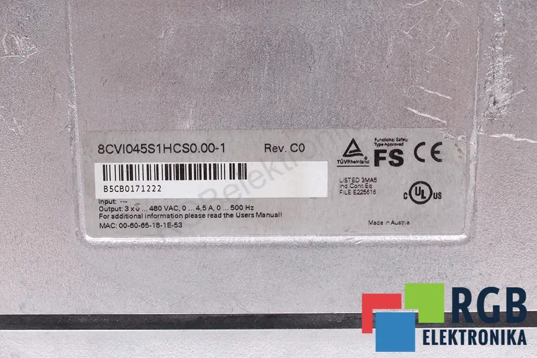 8CVI045S1HCS0.00-1 B&R AUTOMATION