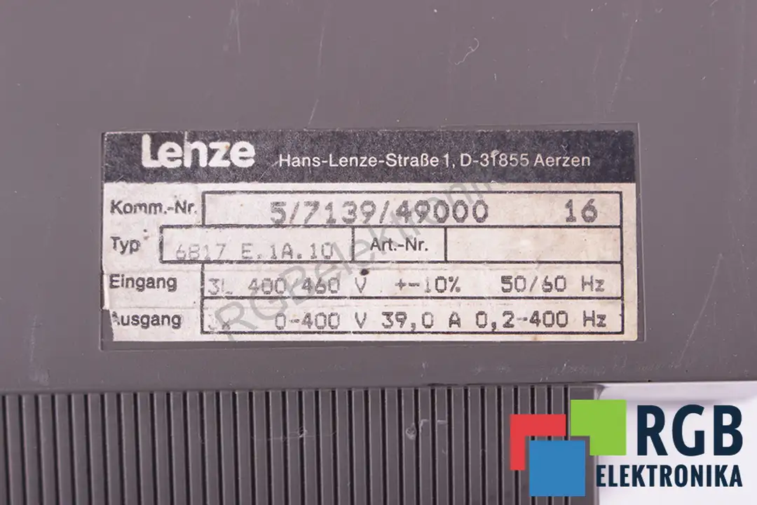 LENZE 6800 6817_E.1A.10 LENZE